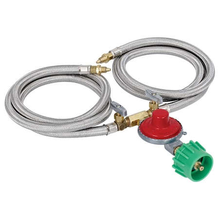 Bayou Classic M2HPH 10 PSI Preset Regulator w/Dual Hoses & (2) BG10 Burners Combo Kit Perfect for Making Custom Grills or Smokers or Brew Systems or Mini Foundries